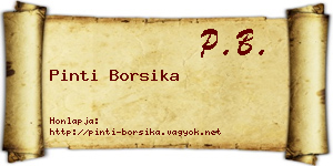 Pinti Borsika névjegykártya